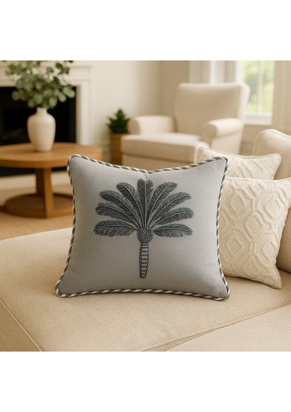 Özel Tasarım 2 Adet 3D Nakışlı Dekoratif Kırlent Kılıfı fırsatları