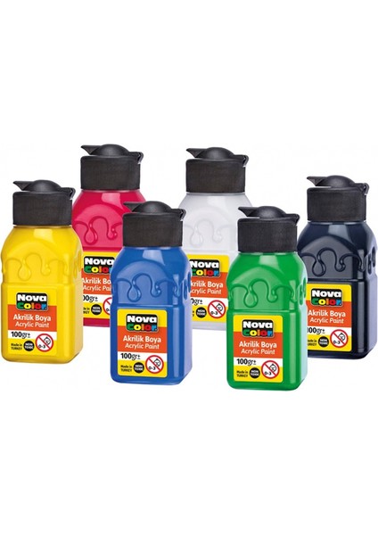 Nova Color Akrilik Boya Sise 6 Li 100 gr NC-2005 fiyatları