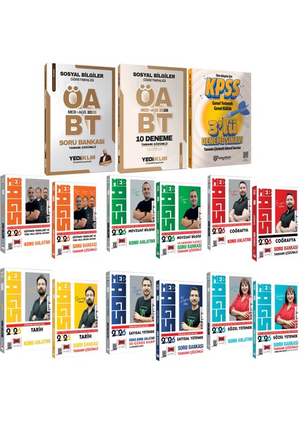 2026 Meb Ags Tüm Konular Konu Anlatımı-Soru Bankası-Öabt Sosyal Bilgiler Öğretmenliği