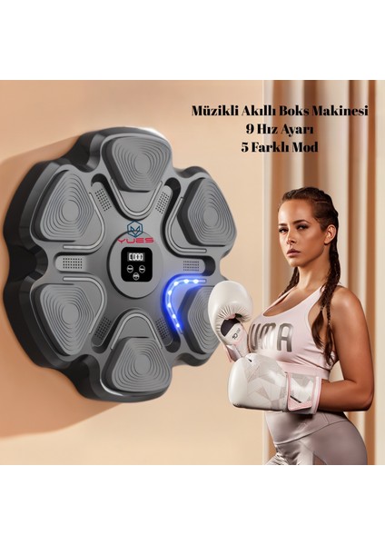 Akıllı Boks Egzersiz Aleti – Bluetooth Destekli, Müzikli Boks Tahtası (Led)