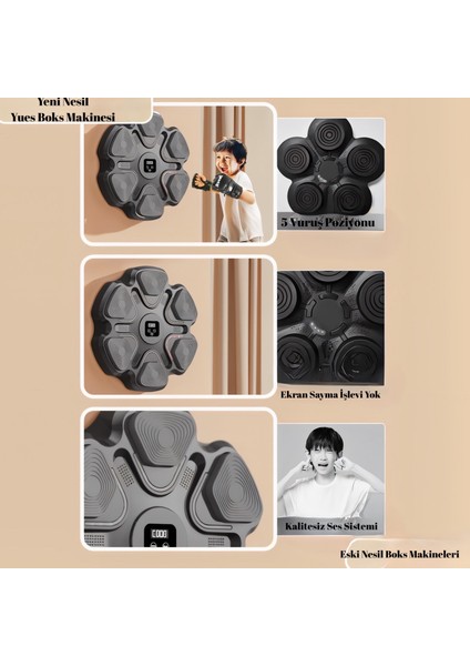 Akıllı Boks Egzersiz Aleti – Bluetooth Destekli, Müzikli Boks Tahtası (Led) fiyatları