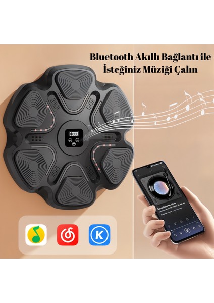 Akıllı Boks Egzersiz Aleti – Bluetooth Destekli, Müzikli Boks Tahtası (Led) fırsatları