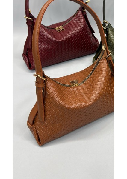 The Moiss Örgü Dokulu Kahverengi Renk El ve Omuz Çantası fiyatları
