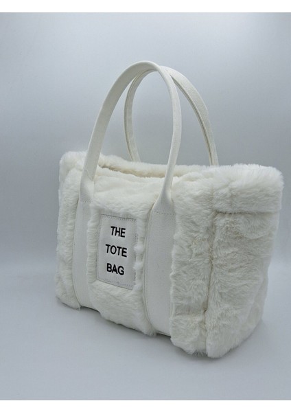 The Tote Bag Peluş Uzun Nubuk Kolon Askılı Kadın El ve Omuz Çantası