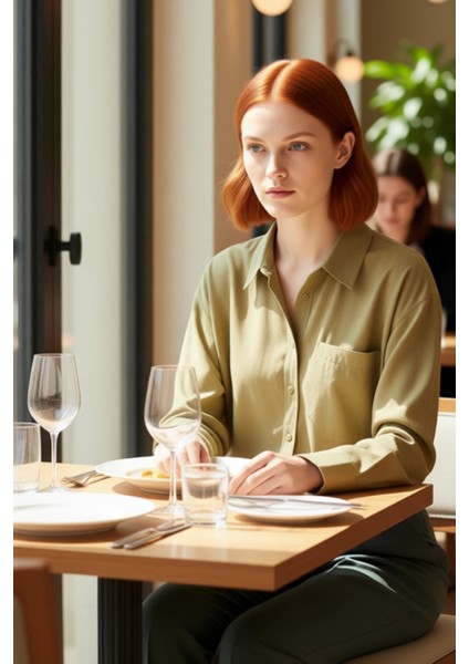 Kadın Haki Modal Gömlek Rahat Kesim Uzun Kollu Fonksiyonel Dayanıklı Kaliteli Konforlu Şık fiyatları