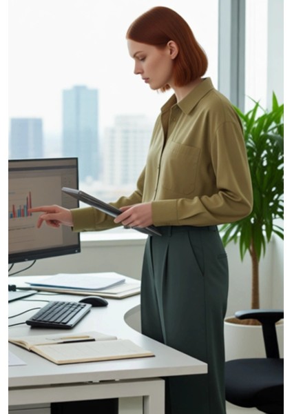 Kadın Haki Modal Gömlek Rahat Kesim Uzun Kollu Fonksiyonel Dayanıklı Kaliteli Konforlu Şık modelleri