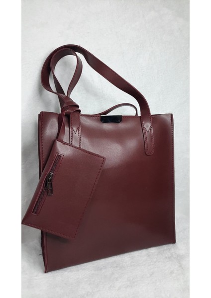 Günlük Cüzdanlı Suni Deri Kadın El ve Omuz Çantası