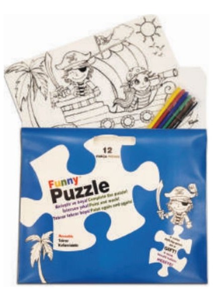 Funny Mat Puzzle - Korsan Adası 30X40CM