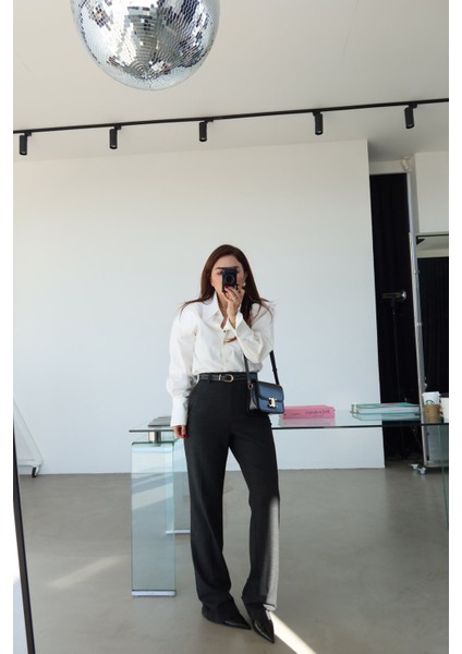 Kemerli Düz Fit Pantolon fiyatları