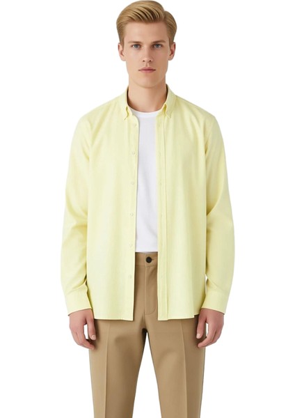 Unisex Regular Fit Pamuklu Keten Görünümlü Uzun Kollu Gömlek Gündelik Şıklık Sunar Estetik fırsatları