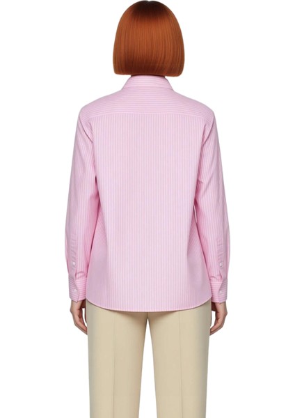 Kadın Çizgili Dokuma Gömlek Fonksiyonel Dayanıklı Kaliteli Konforlu Estetik Premium Modern indirimleri