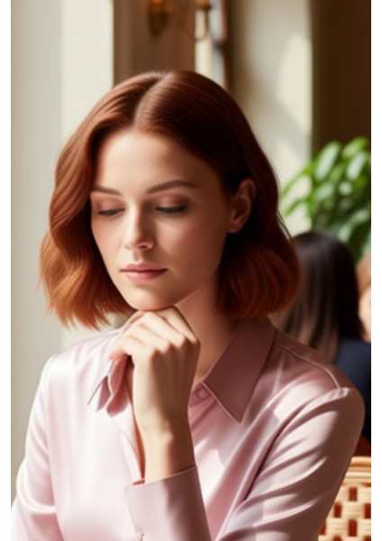 Kadın Için Şık Dokuma Saten Gömlek Regular Kalıp Uzun Kollu Zamansız Tasarım ve Konfor Spor fiyatları