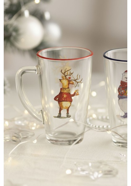 Deer Santa 2'li Kupa Seti Mavi-Kırmızı 400 cc fiyatları