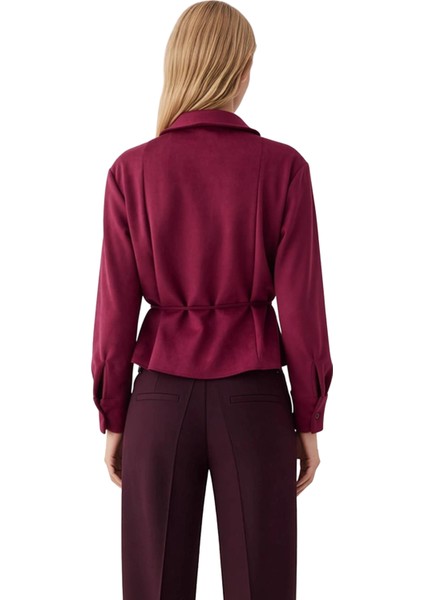 Kadın Süet Dokulu Gömlek Bağlama Detayıyla Şık ve Konforlu Bir Seçim Fonksiyonel Dayanıklı modelleri