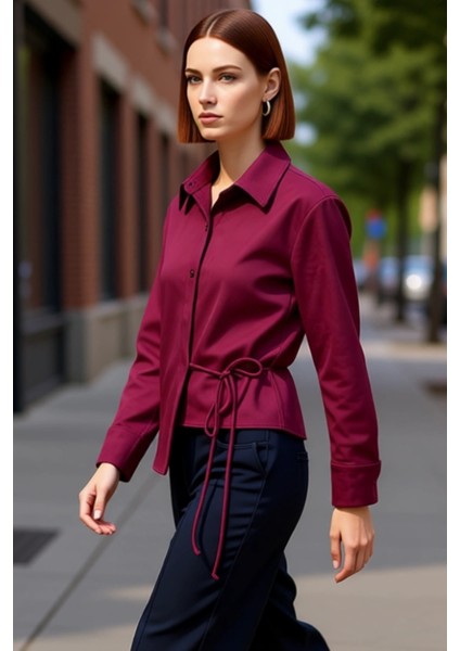 Kadın Süet Dokulu Gömlek Bağlama Detayıyla Şık ve Konforlu Bir Seçim Fonksiyonel Dayanıklı indirimleri