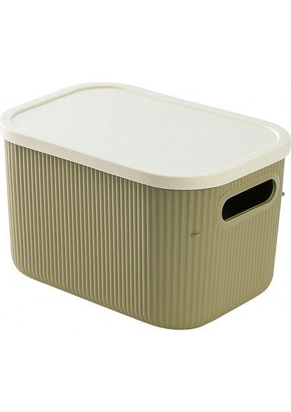 3 Adet Soft Yeşil Ekru Kapaklı Çok Amaçlı Kapaklı Organizer Kutu 6.2lt modelleri