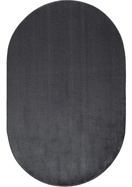Antrasit Cloudy Oval Post Peluş Halı Kaymaz Taban Yumuşacık Yolluk Modern Halı modelleri