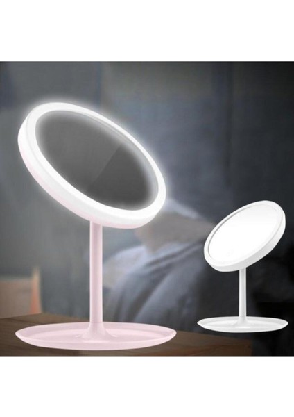 Depoma Dokunmatik LED Işıklı USB Li Yuvarlak Masa Üstü Makyaj Aynası fiyatları