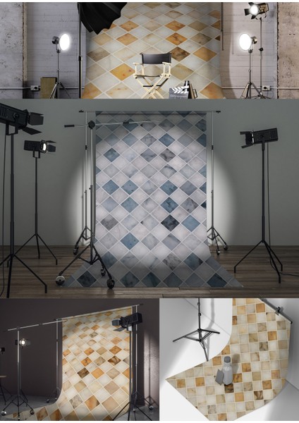 Mozaik Izgara Vinil Backdrop – Profesyonel Fotoğraf ve Video Çekim Arka Planı (80×120 Cm) fiyatları