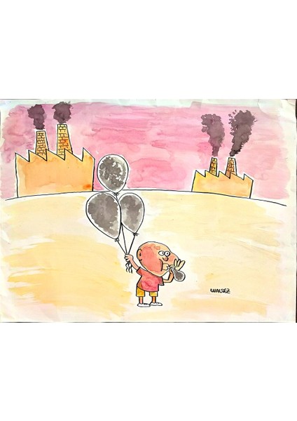 Raimundo Waldez Duarte 43x30cm Orijinal Karikatür Tablo modelleri