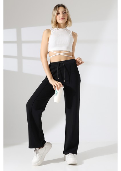 Içi Şardonlu Çimalı Eşofman Altı