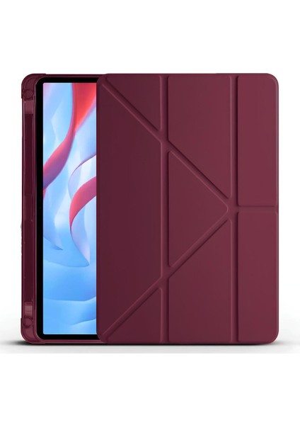 Huawei Matepad Pro 12.2 Inç Uyumlu Akıllı Kapak Kalem Bölmeli Tri Folding Tablet Kılıfı fiyatları