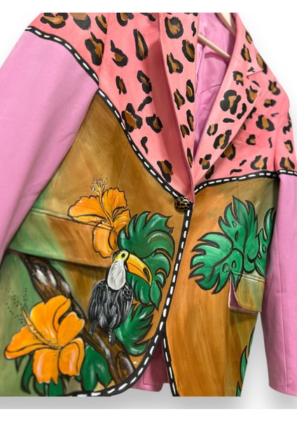 Tasarım Blazer Ceket Leopar fırsatları