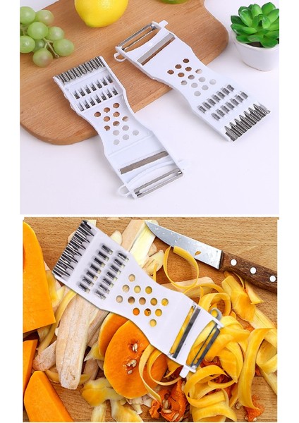 Renkli Plastik Saplı Paslanmaz Metal Patates Ezici + Rende Soyacak 5 Fonksiyonlu - 2li Set X1Y2Z indirimleri