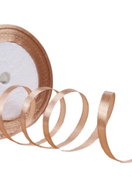 Saten Kurdele 3 cm 10 Metre Sütlü Kahve