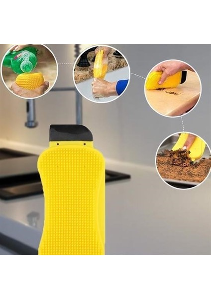 Sıladanal® Çok Fonksiyonlu Deterjan Hazneli Pratik Bulaşık Yıkama Fırçası