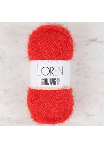 Loren Silver Kırmızı El Örgü Ipi - RS0025 - 34087