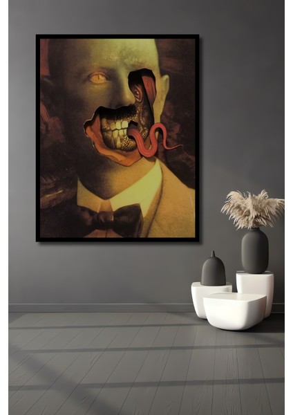 Korkunç Albert Einstein Yağlı Boya Görünümlü Ahşap Dekoratif Tablo Dikdörtgen Tablo fiyatları