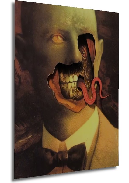 Korkunç Albert Einstein Yağlı Boya Görünümlü Ahşap Dekoratif Tablo Dikdörtgen Tablo fırsatları