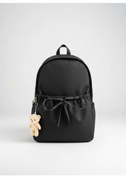 Kadın Fiyonklu Sırt Çantası Okul Günlük Seyahat Şık Tasarım Çanta & Laptop Bölmeli