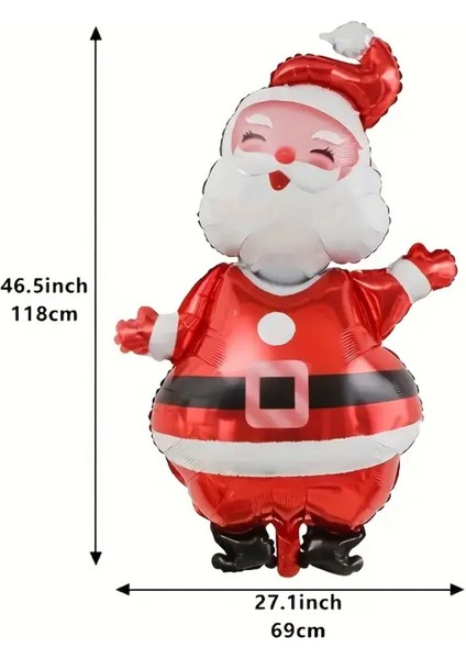 Orta Boy Folyo Balon Noel Baba Figürlü (118CM) fiyatları