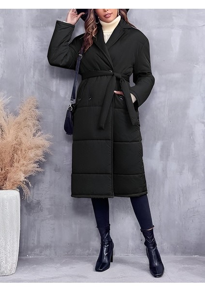 Kadın Uzun Kışlık İçi Elyaflı Astarlı Şişme Mont fırsatları