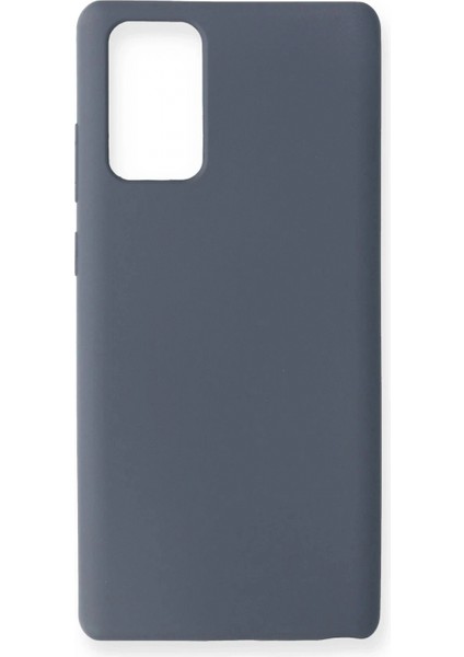 Samsung Galaxy Note 20 Kılıf Nano Içi Kadife Silikon - Gri (K95)