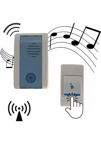 Wireless Bağlantılı Ev, Ofis, Daire Veya Bahçe Kapıları Için Kablosuz Kapı Zili (K95) modelleri
