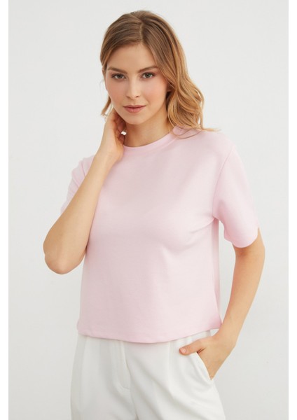 Basic Bisiket Yaka Modal Tişört