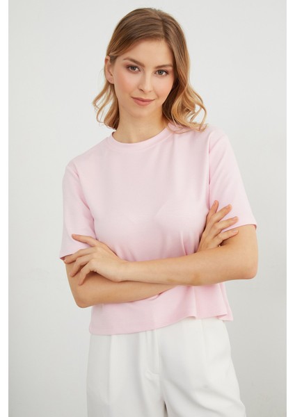 Basic Bisiket Yaka Modal Tişört modelleri