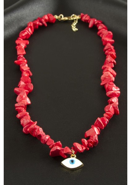 Göz Ceyt Kırık Doğaltaş Kolye