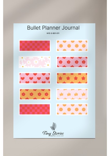 Bullet Journal Sticker Seti - 6 Sayfa / Ajanda, Scrapbook, Journal modelleri