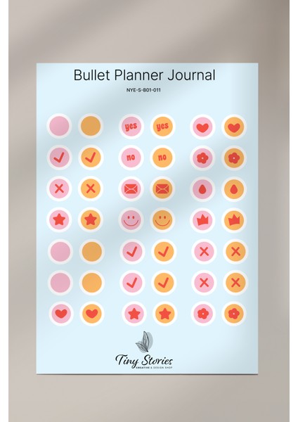 Bullet Journal Sticker Seti - 6 Sayfa / Ajanda, Scrapbook, Journal fırsatları