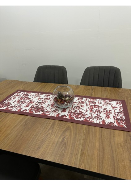 Toile De Jouy Monet Runner 40X110 cm | %100 Pamuk Dijital Baskılı Masa Örtüsü | Country Tarzı Fransız Desen Masa Dekoru - ZT710 modelleri