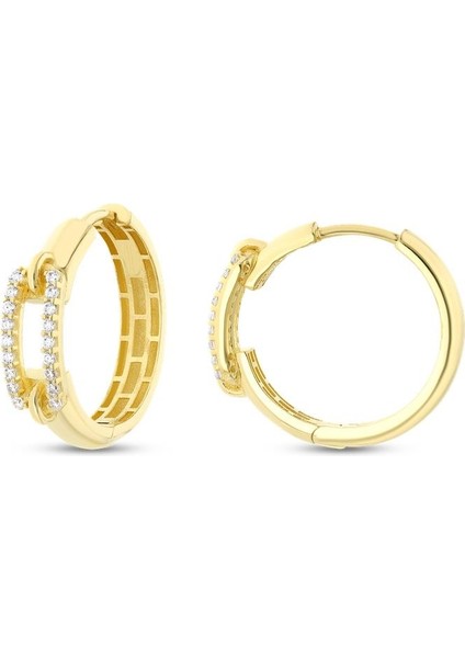 Tasarım Halka Küpe - 14K