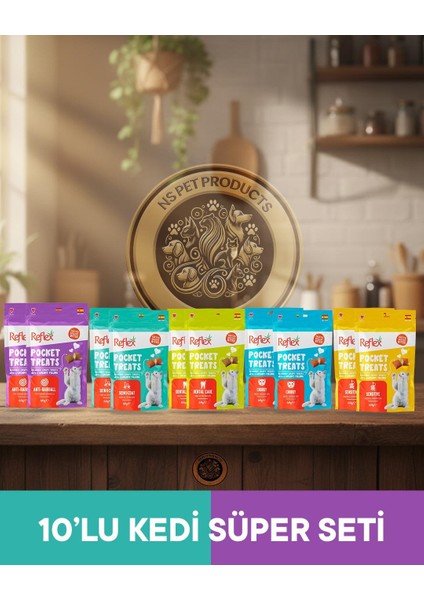 Pocket Treats 10'lu Kedi Ödül Maması Seti 10X70GR