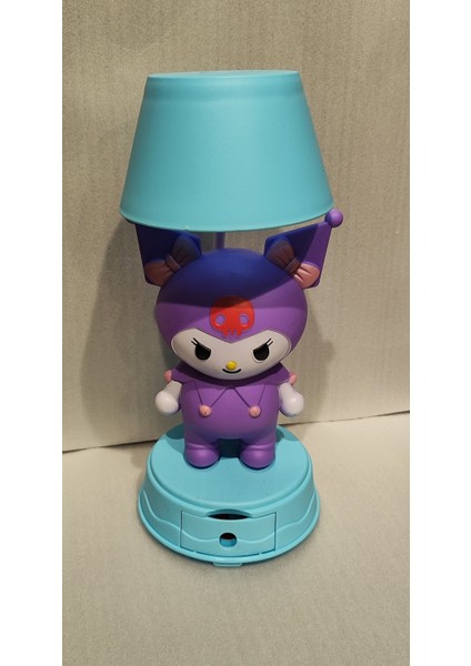 Kuromi Melody Figürlü Şarjlı Kalemtraş Çekmeceli Abajur Model Masa/gece Lambası