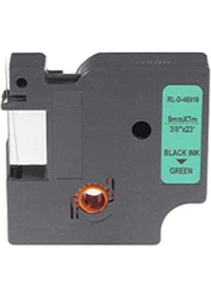 40919 Muadil Yeşil-Siyah D1 Yedek Şerit 9mm x 7m Muadil