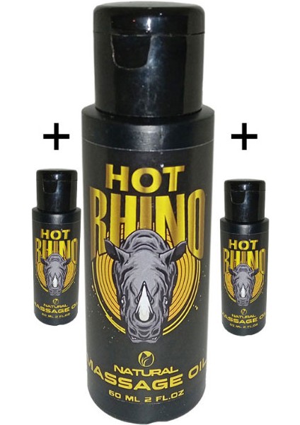 Bonie Hot Rhino 3 Adet Bay Bayan Erotik Masaj Yağı 60 ml