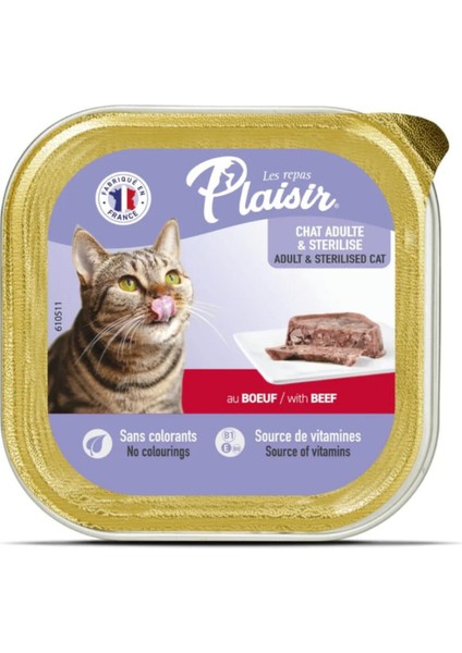 Biftek (Sığır) Etli Pate Kısırlaştırılmış ve Yetişkin Kedi Yaş Maması